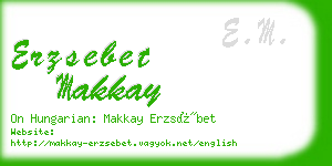 erzsebet makkay business card